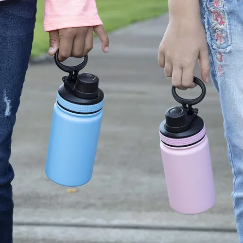Vista 7 de MIRA Botella de agua de acero inoxidable para niños, 12 onzas – Termo de metal que mantiene el frío durante 24 horas, caliente durante 12 horas