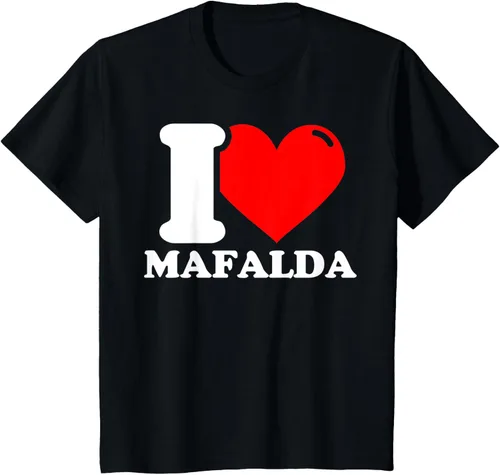 Vista 26 de Camiseta I Love Mafalda, Negro