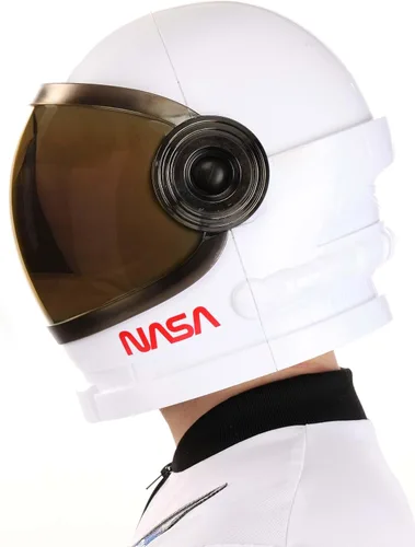 Vista 4 de Fun Costumes Gold Astronaut Helmet Costume Accessory - NASA Space Explorer Costume for Adults & Teens - Plastic Space Helmet