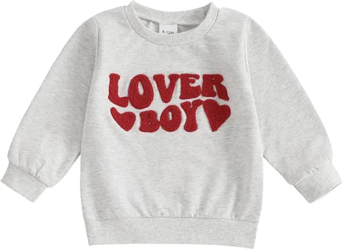Vista 83 de Sudadera con cuello redondo para el día de San Valentín para bebé, niña, niño, para el día de San Valentín