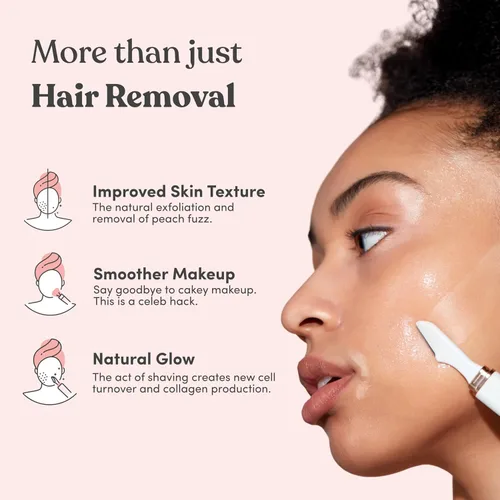 Vista 4 de Jill Dermaplane - Recambios de maquinilla de afeitar para mujer, 8 cuchillas de afeitar faciales de un solo uso para depilación facial