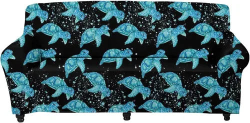 Vista 17 de Forchrinse Funda de sofá con estampado navajo africano para sofá de 1 cojín, funda elástica para sofá, protector de muebles para casa rural, hogar