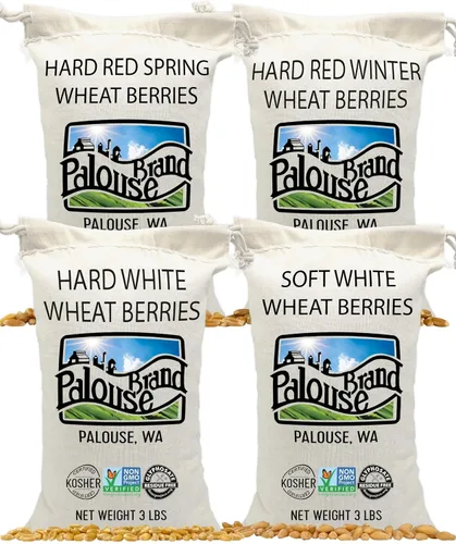 Vista 19 de Palouse Brand Bayas de trigo blancas duras certificadas sin residuos de glifosato 1 libra Proyecto verificado sin OMG Kosher