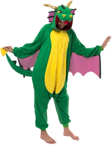 Vista 3 de Spooktacular Creations Halloween Dragon Unisex Costume, Adult Animal Costume Halloween Party