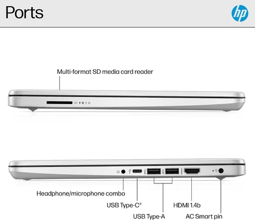 Vista 9 de HP Ultrabook 14 Laptop Computer para negocios y estudio en el hogar 2025, MS Office de por vida + Windows 11 Pro, CPU Intel Quad-Core, 8 GB RAM