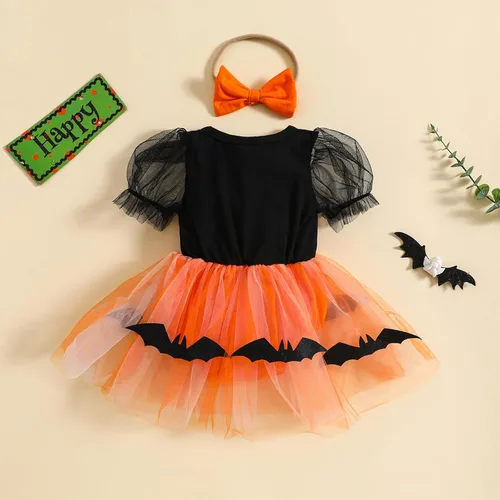 Vista 2 de Conjunto de 2 piezas para bebé recién nacida, con volantes, para Navidad, Halloween