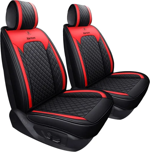 Vista 12 de 2 fundas de asiento delantero para mujer, de cuero, impermeables, universales para Ford Fusion Focus Edge, Beetle, Kia Soul C300 CC, Hyundai