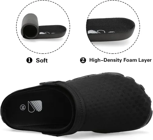 Vista 5 de shopUAL Zapatos de agua para mujer sandalias de meter para mujer sandalias casuales para exteriores zapatos de agua para playa natación piscina