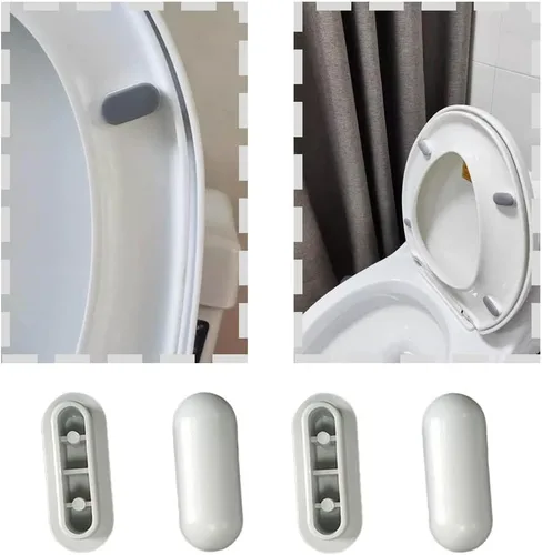 Vista 4 de Kit de parachoques universal para asiento de inodoro, 10 piezas, amortiguador de asiento de inodoro para asiento de inodoro, kit de repuesto