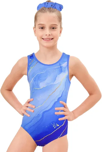 Vista 3 de JOYSTREAM Leotardos de gimnasia para niñas con pantalones cortos brillantes para bailar ballet