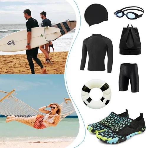 Vista 6 de Zapatos de agua para hombre y mujer, secado rápido, para natación, playa, piscina, calcetines de yoga para senderismo, caminar, buceo, surf