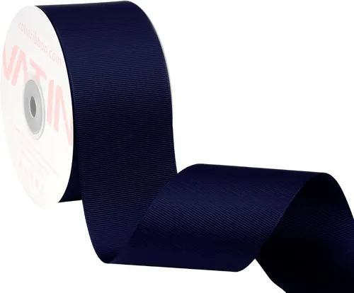 Vista 60 de VATIN Cinta de Grogrén Negra, 1-1/2" x 50 Yardas Continuas, Cinta de Grogrén de Poliéster Negra, Usar para Lazos de Bricolaje, Accesorios