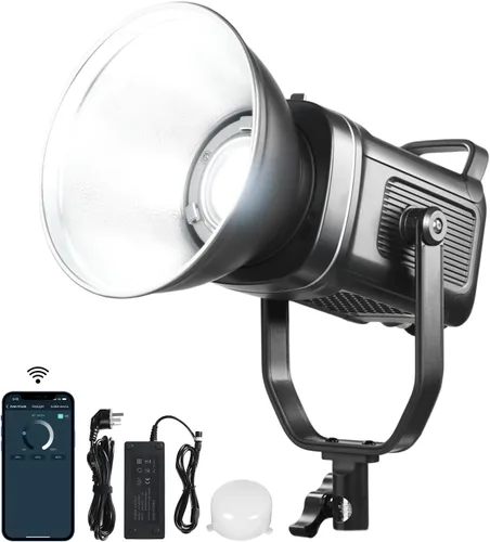 Vista 10 de GVM - Kit de luz de video RGB de 150 W, 2700 K ~ 7500 K, luz de video LED bicolor, kit de iluminación de estudio de fotografía con linterna softbox