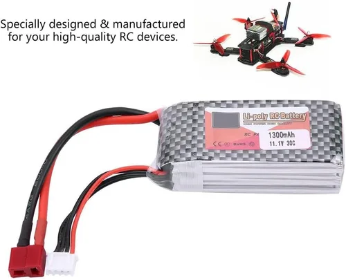 Vista 2 de HERCHR Batería LiPo RC LiPo, batería LiPo 3S 11.1V 1300mAh 4500mAh 5500mAh LiPo Batería recargable LiPo Batería con enchufe T para camiones RC Car