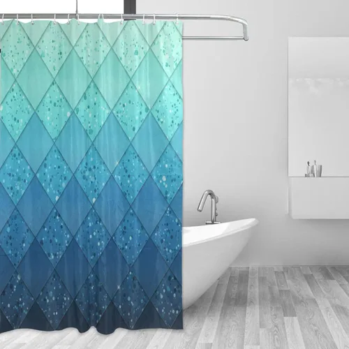 Vista 30 de MNSRUU Fabric Shower Curtain, Flowers and Butterflies Pink Waterproof Polyester Curtains with Hooks for Home Bathroom Decorative