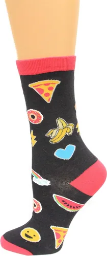 Vista 37 de K. Bell, calcetines retro varsity de lechuga para mujer Adultish (negro)