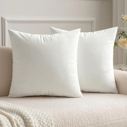 Vista 101 de MIULEE Paquete de 2 fundas de almohada de terciopelo decorativas rectangulares lumbares, fundas de cojín suaves sólidas para sofá, sofá, dormitorio