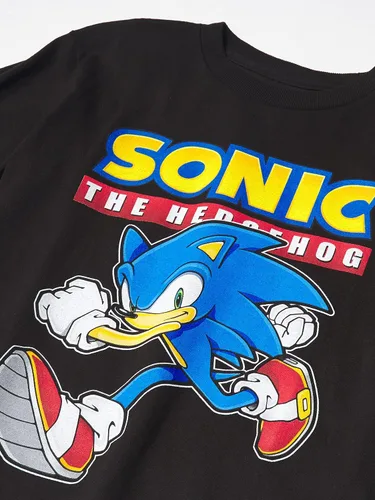 Vista 3 de SEGA Boys Hedgehog Long Sleeve Tee-Sonic, Tails, Knuckles