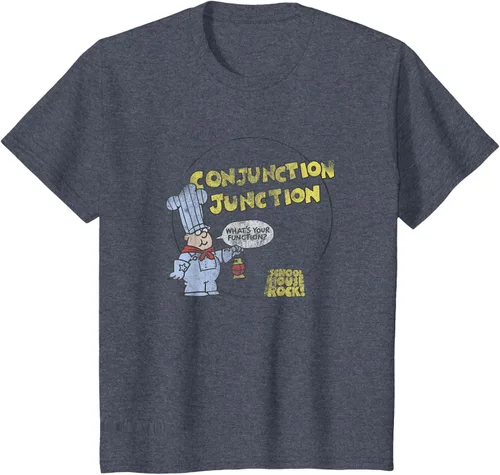 Vista 19 de Schoolhouse Rock Conjunction Junction Conductor Retro TV Camiseta Asfalto