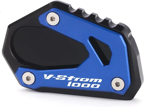 Vista 10 de Placa de extensión de soporte lateral de motocicleta compatible con SUZUKI Vstrom 1000 1000XT DL1000 2014-2021 Soporte de almohadilla de pie Gris