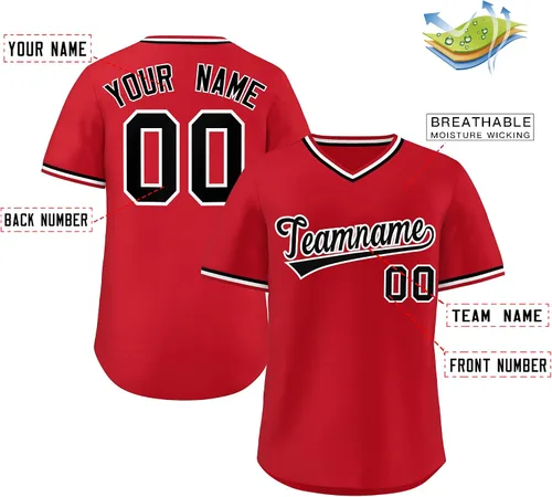 Vista 2 de KXK - Camiseta de béisbol personalizada con nombre y número cosidos, estilo Hip Hop, con cuello en V, atlética, para hombres, mujeres y jóvenes