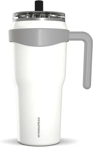 Vista 8 de Hydrapeak Roadster - Botella de agua de acero inoxidable de 40 onzas con aislamiento al vacío de doble pared con asa y tapa con popote 2 en 1