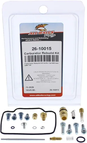 Vista 3 de All Balls Kit de reconstrucción de carburador (26-10015) compatible con/reemplazo para Arctic Cat 500 4x4 con MT 2000, Multi