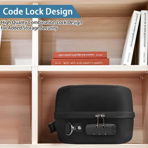 Vista 4 de LYAUK Hard Carrying Case with Lock Compatible with Oculus Quest 2 BasicElite Version, Touch Controllers, and Other Accessories, Quest 2 Case with