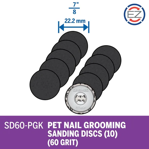 Vista 2 de Discos para limado de aseo de uñas para mascotas SD60-PGK EZ Lock de Dremel