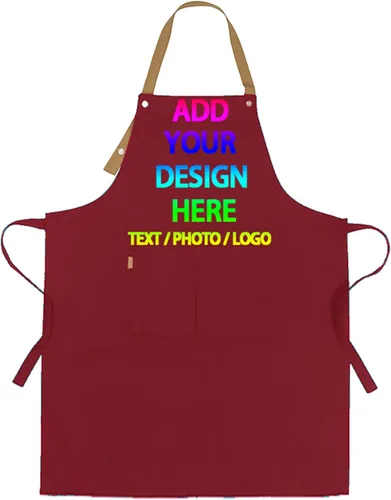 Vista 17 de Delantal personalizado personalizado para mujeres/hombres, delantales de cocina ajustables para estilistas de peluquería, delantales impermeables