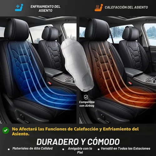 Vista 7 de OASIS AUTO Fundas para Asientos Delanteros de Automóvil, Fundas de Asiento Impermeables de Cuero Sintético para Automóviles Ajuste Universal