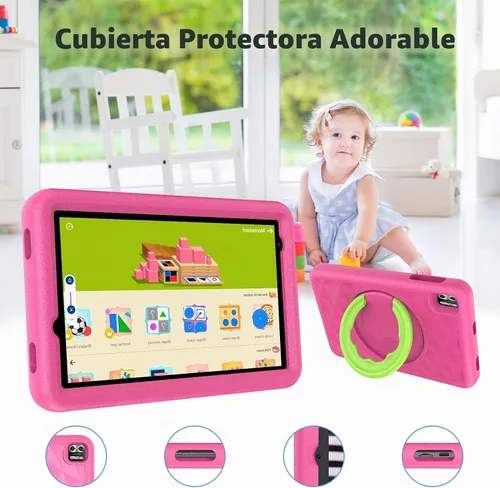 Vista 4 de VASOUN Tableta para niños de 8 pulgadas, Android 13, 8 GB (4 GB + 4 GB expandir) RAM 64 GB ROM, tableta para niños con Bluetooth, WiFi 5G