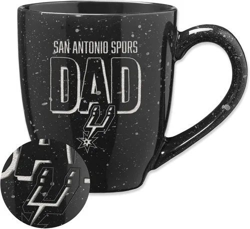 Vista 46 de Rico Industries NBA 16 oz Team Color Laser Engraved Speckled Ceramic Coffee Mug 3-Color del