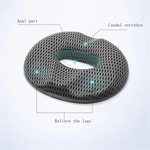 Vista 6 de Cojín hemmoroide para silla de oficina, almohada de alivio del dolor de ciática para sentarse, cojines de espuma viscoelástica prémium para aliviar