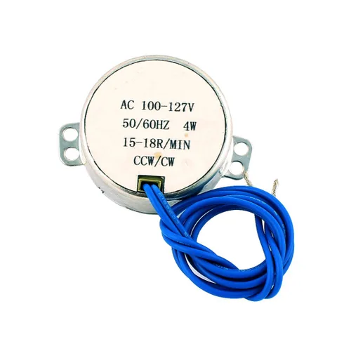 Vista 2 de uxcell AC 100-127V 15-18R/Min Eje Redondo CCW/CW Dirección 4W Motor Síncrono Sincrónico