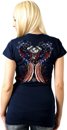 Vista 2 de Hot Leathers - Camiseta de alas de ángel para mujer