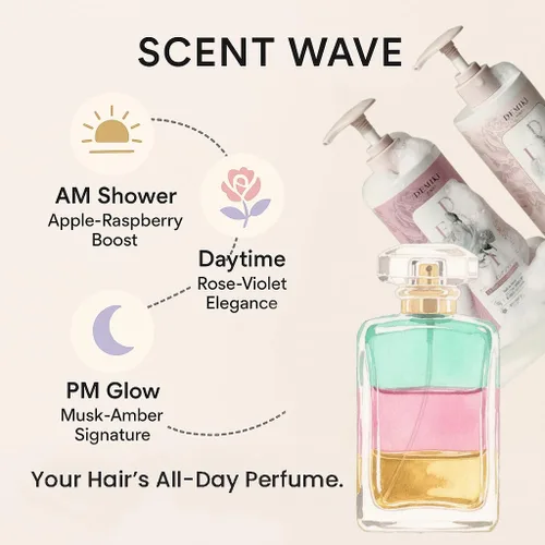 Vista 9 de Conjunto de champú y acondicionador japonés DEMIKI para mujeres, conjunto de champú y acondicionador para cabello graso, sin sulfato, aroma a rosa