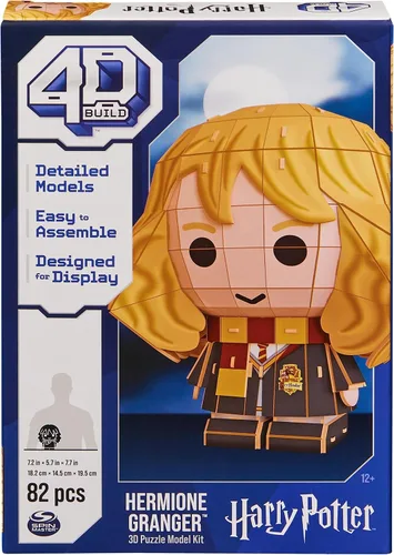 Vista 7 de 4D Build, Kit de modelo 3D de Hermione Granger de Harry Potter, coleccionables de Harry Potter y decoración de escritorio, rompecabezas
