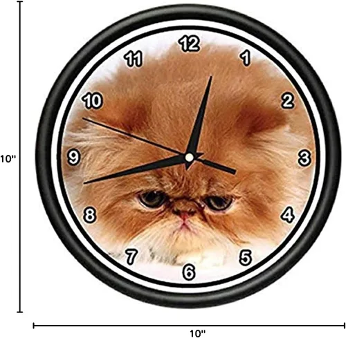 Vista 2 de SignMission Beagle Reloj de pared persa Gatos Gatito Dueño Criador Regalo
