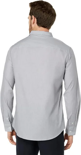 Vista 2 de Armani Exchange Camisa de manga larga con botones con logotipo de Falling para hombre