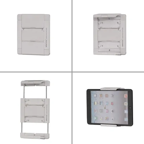 Vista 7 de Soporte de pared para teléfonos, soporte de pared para teléfonos y tabletas, se adapta a superficies lisas y rugosas (blanco)