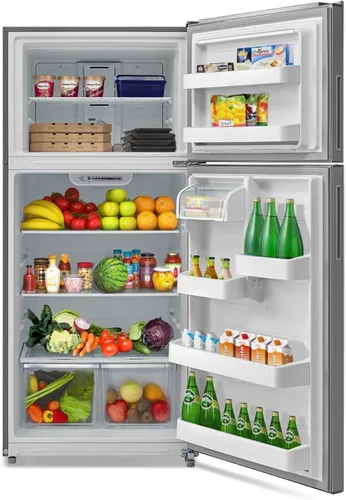 Vista 2 de Refrigerador de 30" con congelador superior independiente, refrigerador sin escarcha de 18,0 pies cúbicos, refrigerador de tamaño completo