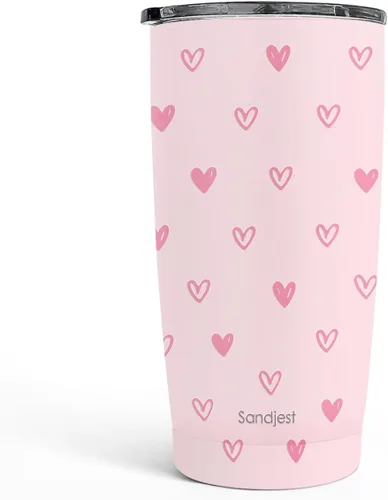 Vista 36 de SANDJEST Vaso de baloncesto con aislamiento de acero inoxidable de 20 onzas, taza de café de viaje, vasos deportivos, regalos para amantes