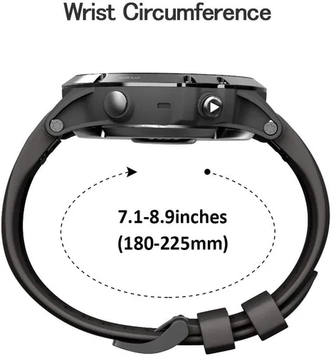 Vista 7 de ANCOOL Correa de reloj Garmin Fenix 5X/7X/6X Quickfit de 1.024 in compatible con Fenix 6X Pro/5X Plus/7X Pro/8 2.008 in (negro)