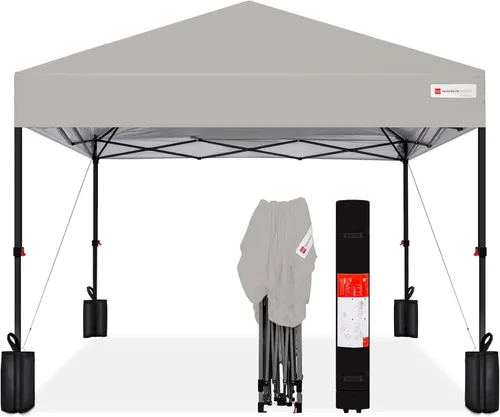 Vista 63 de Best Choice Products Carpa Toldo Desplegable de 10x10 pies para Instalación de 1 Persona, Refugio Portátil Instantáneo con Botón de 1 Toque