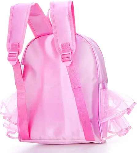 Vista 3 de ORIDOOR Mochila de ballet con encaje rosa para bailarina, Zapatos rosas B2, talla única