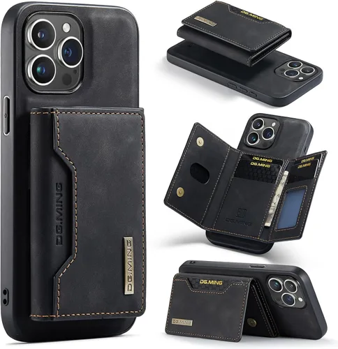 Vista 13 de Fundas de cuero tipo cartera para teléfono compatibles con iPhone 14 Pro Max con tarjetero para hombres de 6.7 pulgadas, contraportada desmontable 2