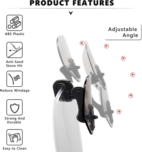 Vista 4 de Extensión universal para parabrisas de motocicleta, alerón ajustable, extensor de parabrisas para Kawasaki, Yamaha, Harley, Suzuki, Buell, Triumph