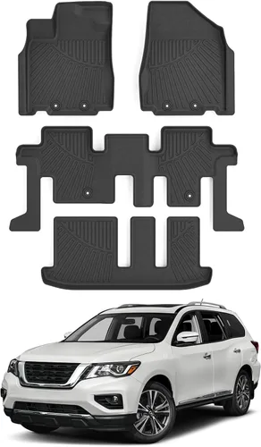 Vista 13 de Cartist Alfombrillas personalizadas para VW Atlas 2018-2025 2026 (asientos de banco de 7 pasajeros), juego completo de 3 filas para accesorios