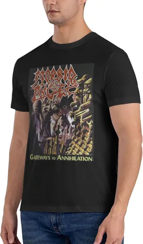 Vista 2 de Morbid Angel T Shirt Men's Summer Round Neck Trend Fashion Short Sleeve T Shirt Sports Fitness Cotton Shirt Tops